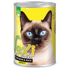 کنسرو گربه وکسی طعم گوشت مرغ و برنج 400 گرم